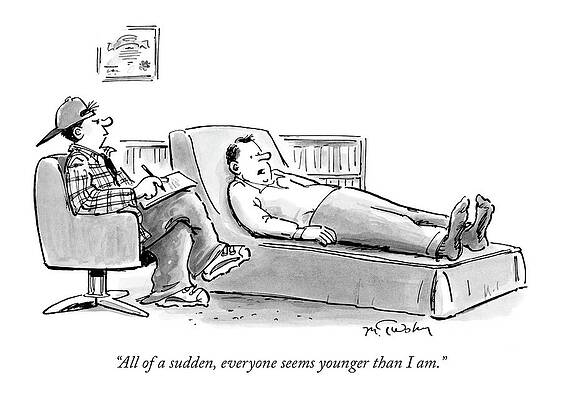 Cartoon Psychologist Conversation Drawing