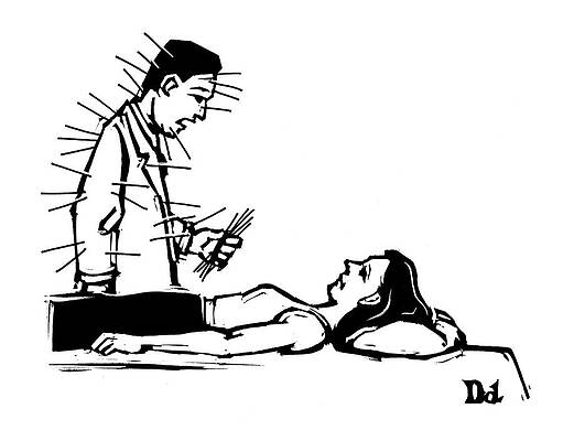 Pain Drawing - New Yorker April 20th, 2009 by Drew Dernavich