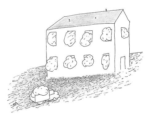 Dream Wall Art featuring the drawing New Yorker January 15th, 2007 by Erik Hilgerdt