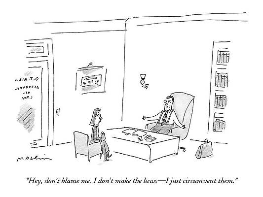 Lawyer's Office Cartoon Scene Drawing