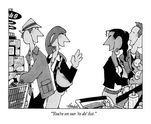 Grocery Store Encounter Drawing