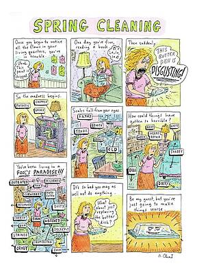 Spring Cleaning Comic Strip Wall Art