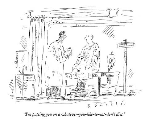 Doctor Discusses Diet with Patient Drawing