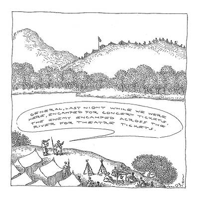 Humorous Camp Conversation Drawing