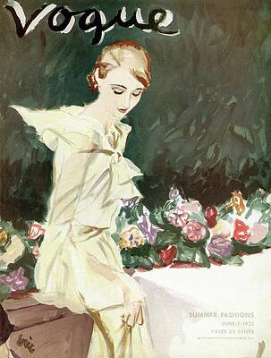 Vogue Cover with Elegant Woman 1933 Wall Art