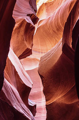 Wall Art featuring the photograph Antelope Canyon Spiral Rock Arches #3 by Deimagine