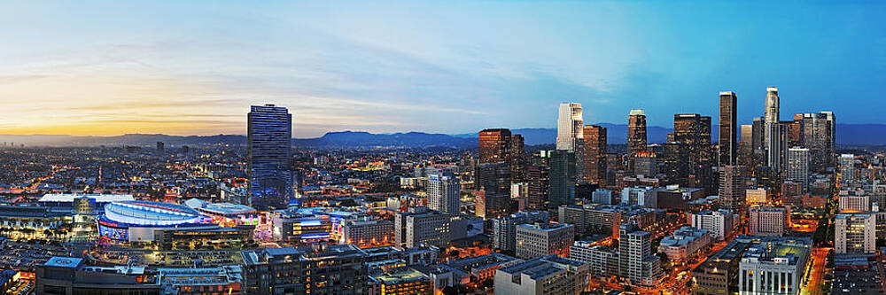 Los Angeles Cityscape at Dusk Wall Art
