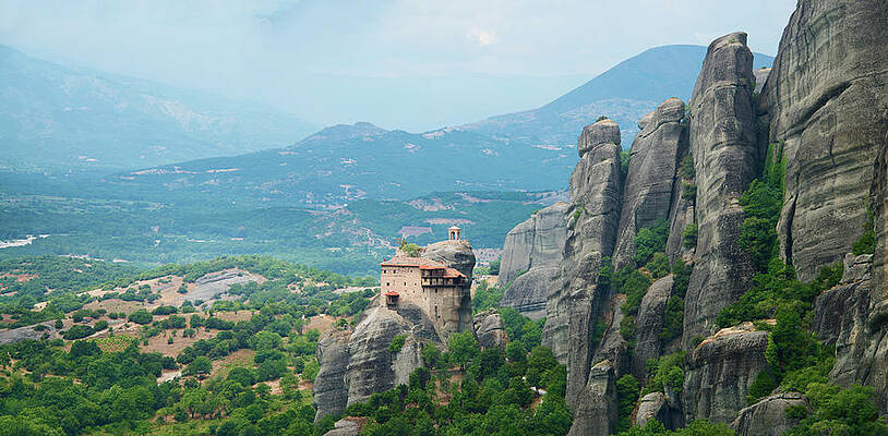 Wall Art featuring the photograph Monastery In The Meteora, Greece #3 by Ed Freeman