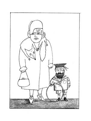 Simple Drawing - New Yorker December 25th, 1978 #3 by Saul Steinberg