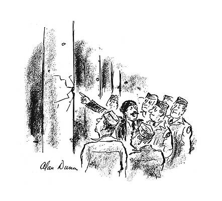 Paris Drawing - New Yorker September 30th, 1944 #3 by Alan Dunn