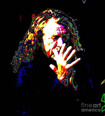Music Wall Art featuring the photograph Robert Plant #3 by Angela J Murray