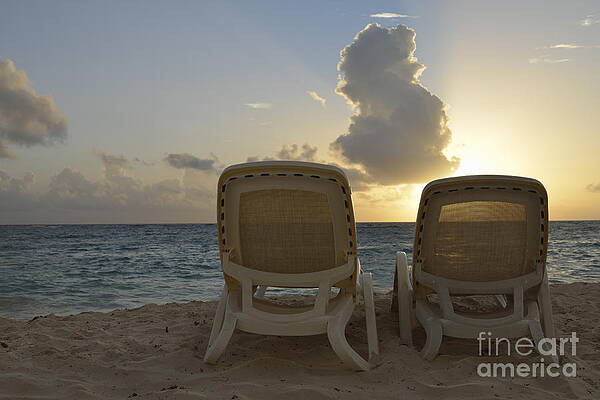 Beach Wall Art featuring the photograph Sun Lounger On Tropical Beach #3 by Sami Sarkis Photography