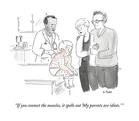 Humorous Doctor Visit with Family Print