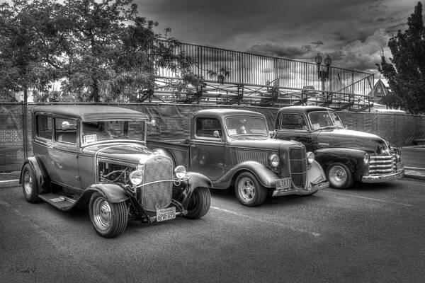 Show Wall Art featuring the photograph 30 Ford 36 Ford 48 Chevy by Carla E