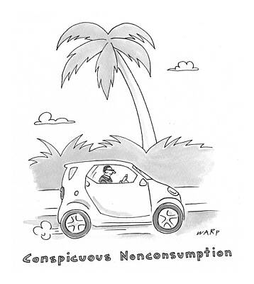 Green Drawing - New Yorker May 11th, 2009 by Kim Warp