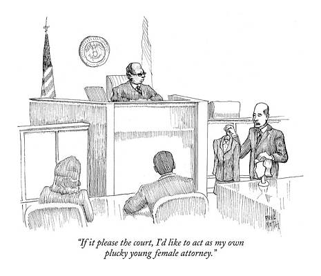Courtroom Humor with Dummy Attorney Drawing
