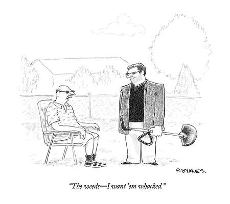 Word Drawing - The Weeds - I Want 'em Whacked by Pat Byrnes