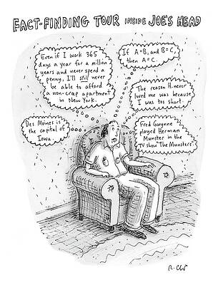 Brain Drawing - New Yorker March 3rd, 2008 by Roz Chast