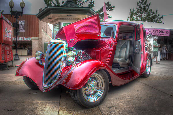Show Wall Art featuring the photograph 34 Ford Model 40 Tudor Sedan by Carla E