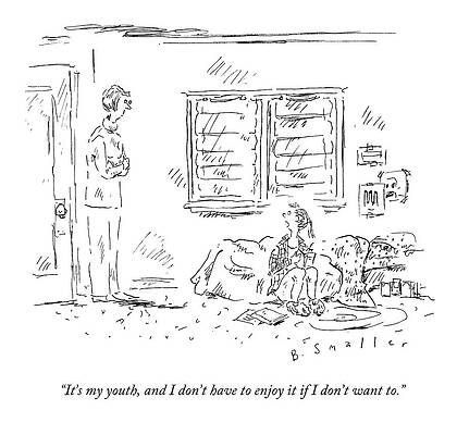 Youth Drawing - It's My Youth by Barbara Smaller