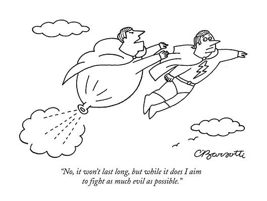 Superhero with Balloon Flight Wall Art