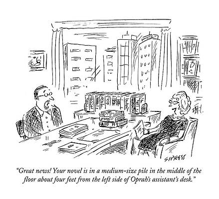 Oprah Assistant's Desk Cartoon Wall Art