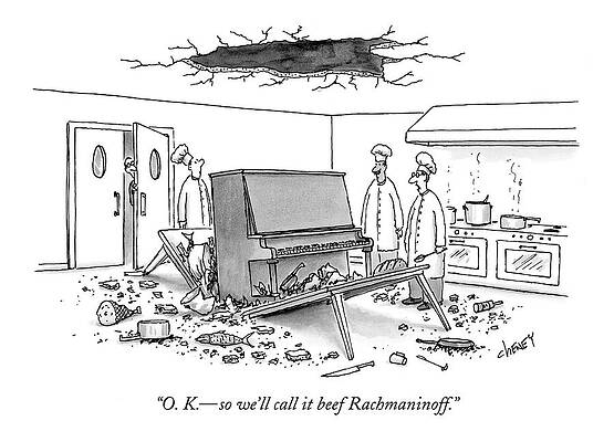 Kitchen Disaster with Falling Piano Wall Art