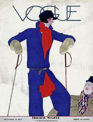 Elegant Ski Fashion Cover Wall Art