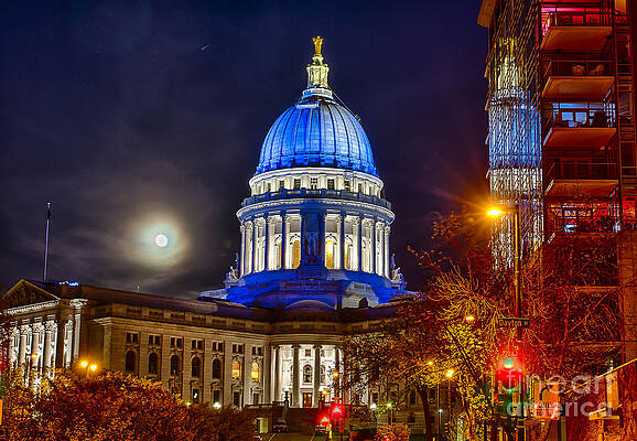 Reflection Photograph - Madison Capitol #4 by Steven Ralser