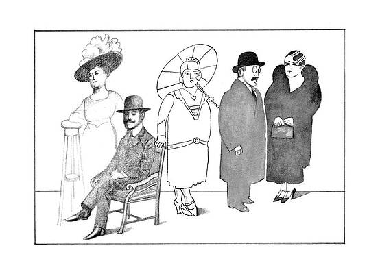 Simple Drawing - New Yorker December 25th, 1978 #4 by Saul Steinberg