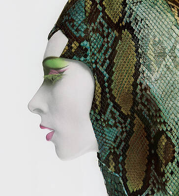 Serpent-Inspired Fashion Portrait Wall Art