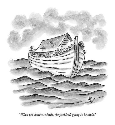 History Wall Art featuring the drawing When The Waters Subside by Frank Cotham