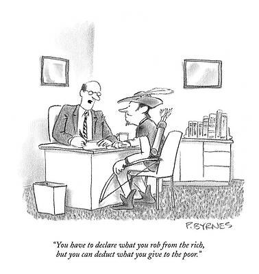 Robin Hood Visits the Accountant Drawing