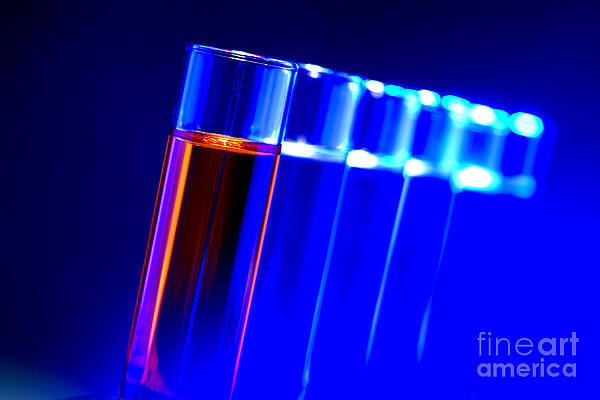 Wall Art featuring the photograph Laboratory Test Tubes In Science Research Lab #41 by Science Research Lab