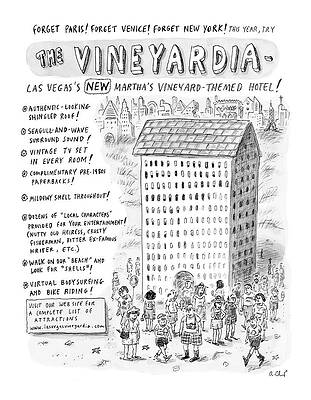 The Vineyardia Hotel Satirical Cartoon Drawing