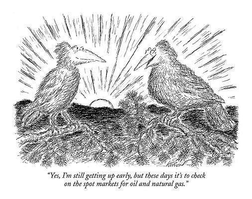 Sunrise Wall Art featuring the drawing Yes, I'm Still Getting Up Early, But These Days by Edward Koren