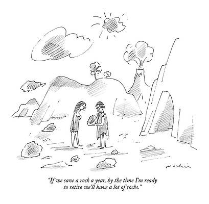 Caveman Retirement Plan Wall Art