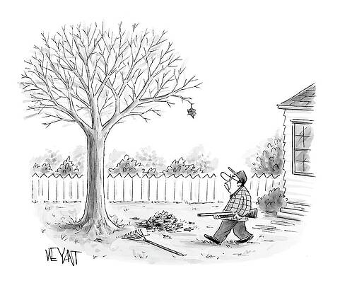 Shoot Wall Art featuring the drawing New Yorker November 27th, 2006 by Christopher Weyant