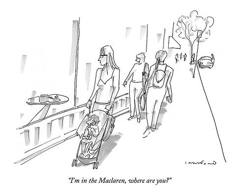 Toddler Drawing - I'm In The Maclaren by Michael Crawford