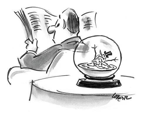 Globe Drawing - New Yorker December 25th, 2006 by Lee Lorenz