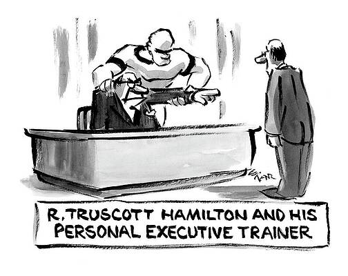 Corporate Drawing - Captionless; R. Truscott Hamilton by Lee Lorenz