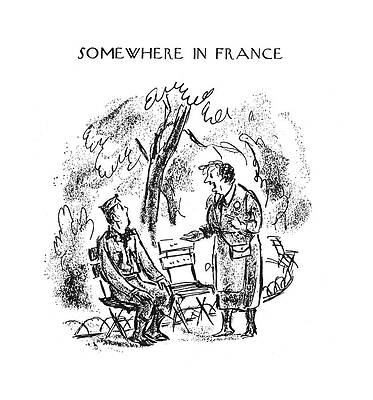Paris Drawing - New Yorker September 30th, 1944 #5 by Alan Dunn
