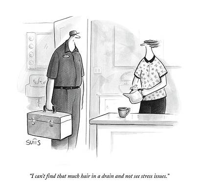 Brain Drawing - Hair In A Drain by Julia Suits