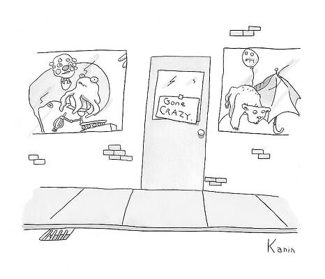 Brain Drawing - New Yorker April 21st, 2008 by Zachary Kanin