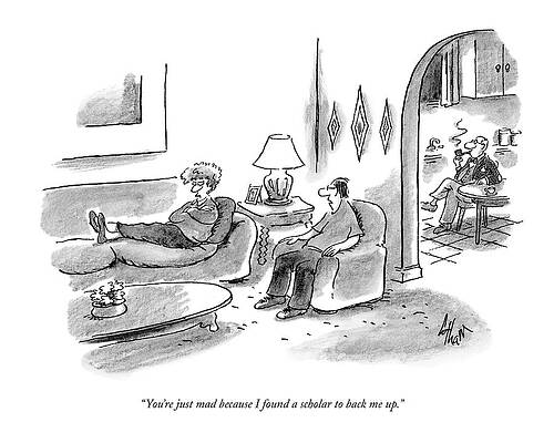 Teacher Drawing - You're Just Mad Because I Found A Scholar To Back by Frank Cotham