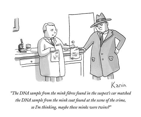 Lab Wall Art featuring the drawing The Dna Sample From The Mink Fibres Found by Zachary Kanin