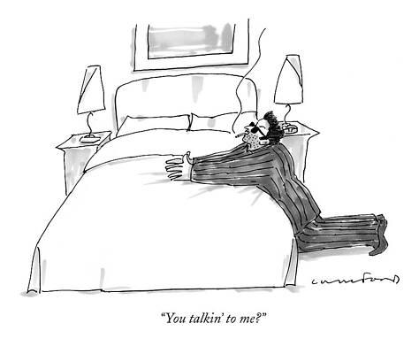 Prayer Drawing - You Talkin' To Me? by Michael Crawford