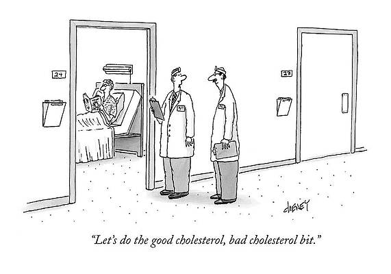 Doctors Discuss Patient Cholesterol Drawing