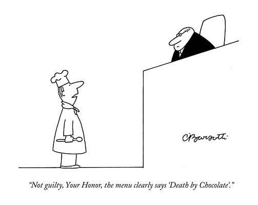 Chocolate Courtroom Cartoon Wall Art