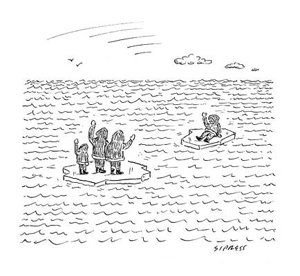 Green Drawing - New Yorker July 21st, 2008 by David Sipress